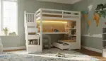 Platzwunder im Kinderzimmer: Das Merax Hochbett mit Schreibtisch und Stauraumtreppe – Mehr als nur ein Bett!
