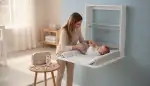 Wandklappbarer Wickeltisch: Platzwunder im Babyzimmer