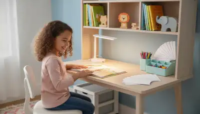 Clevere Raumwunder: Kinderschreibtisch mit Regal