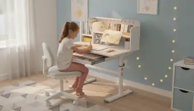 Neigbarer Kinderschreibtisch: Ergonomie für Schulkinder