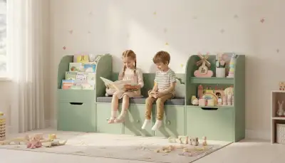 Wandbank im Kinderzimmer: Clevere Sitzlösung