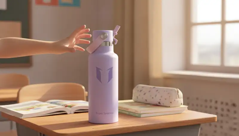 Edelstahl Trinkflasche für Schulkinder