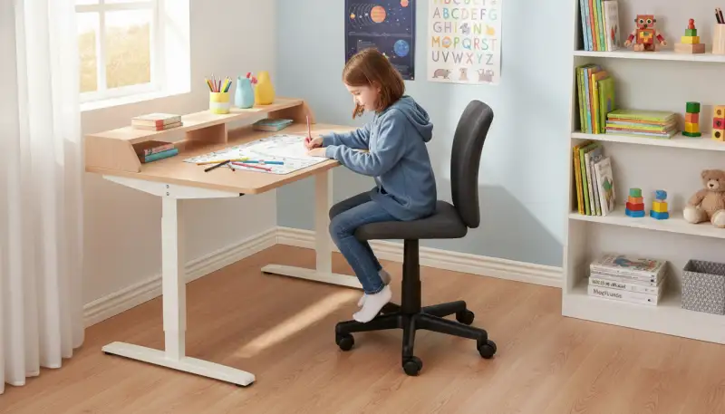 Ergonomie am Kinderschreibtisch: Rollenstühle