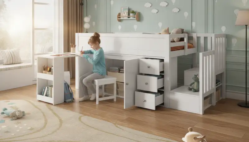 Platzwunder im Kinderzimmer: Das RIAZOS Hochbett revolutioniert kleine Räume
