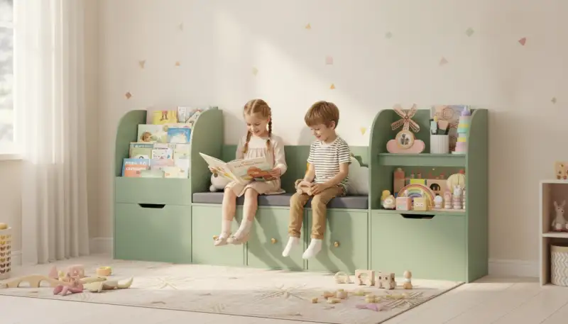 Wandbank im Kinderzimmer: Clevere Sitzlösung